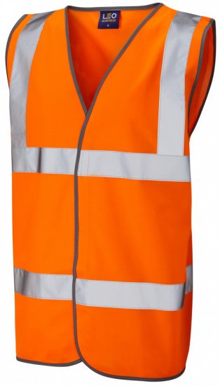 Leo Tarka Waistcoat Hi-Vis Orange - Arbejdstøj - Arbejdstøj i store størrelser