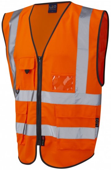 Leo Lynton Superior Waistcoat Hi-Vis Orange - Arbejdstøj - Arbejdstøj i store størrelser
