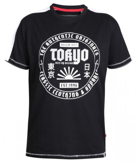 D555 Walton T-shirt Black - T-shirts - T-shirts i store størrelser - 2XL-14XL