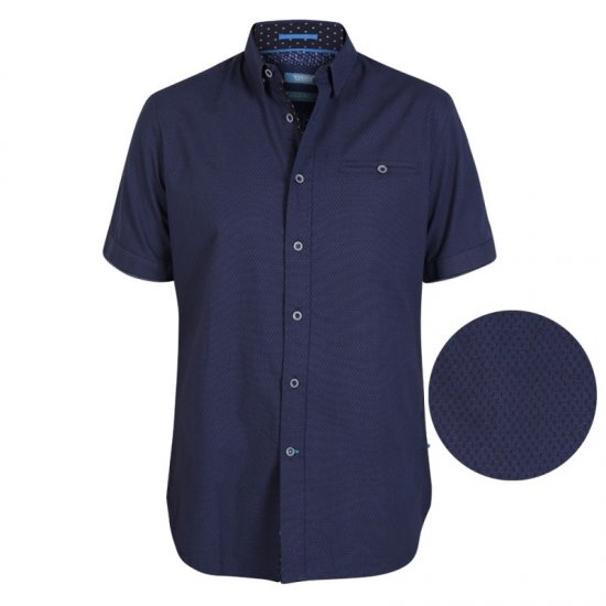 D555 Wesson Shirt Navy - Skjorter - Skjorter til store mænd 2XL- 8XL