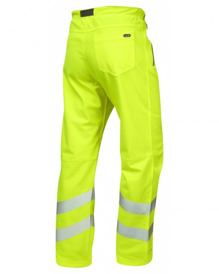 Leo Landcross Stretch Pants Hi-Vis Yellow - Arbejdstøj - Arbejdstøj i store størrelser