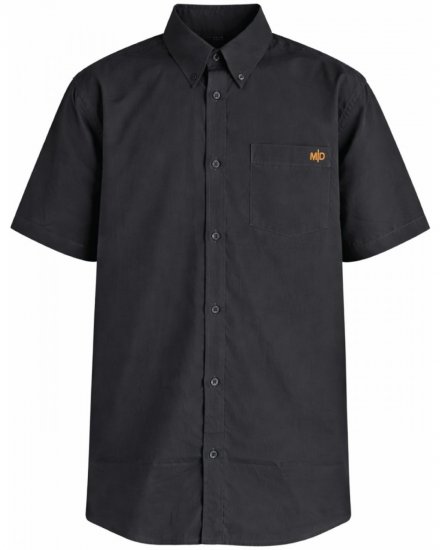 Motley Denim Zagreb Kortærmet Skjorte Mørkegrå - Skjorter - Skjorter til store mænd 2XL- 8XL