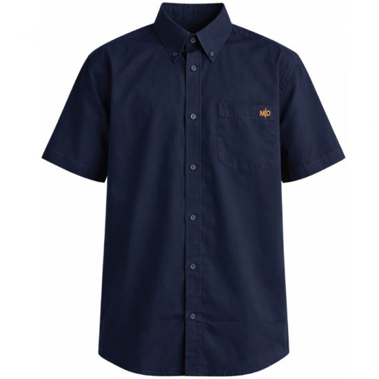 Motley Denim Zagreb Kortærmet Skjorte Marineblå - Skjorter - Skjorter til store mænd 2XL- 8XL