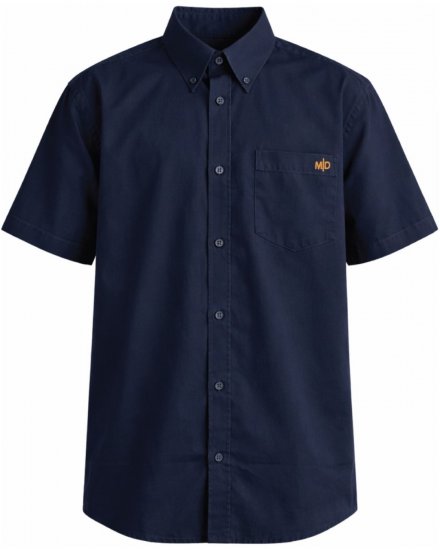 Motley Denim Zagreb Kortærmet Skjorte Marineblå - Skjorter - Skjorter til store mænd 2XL- 8XL