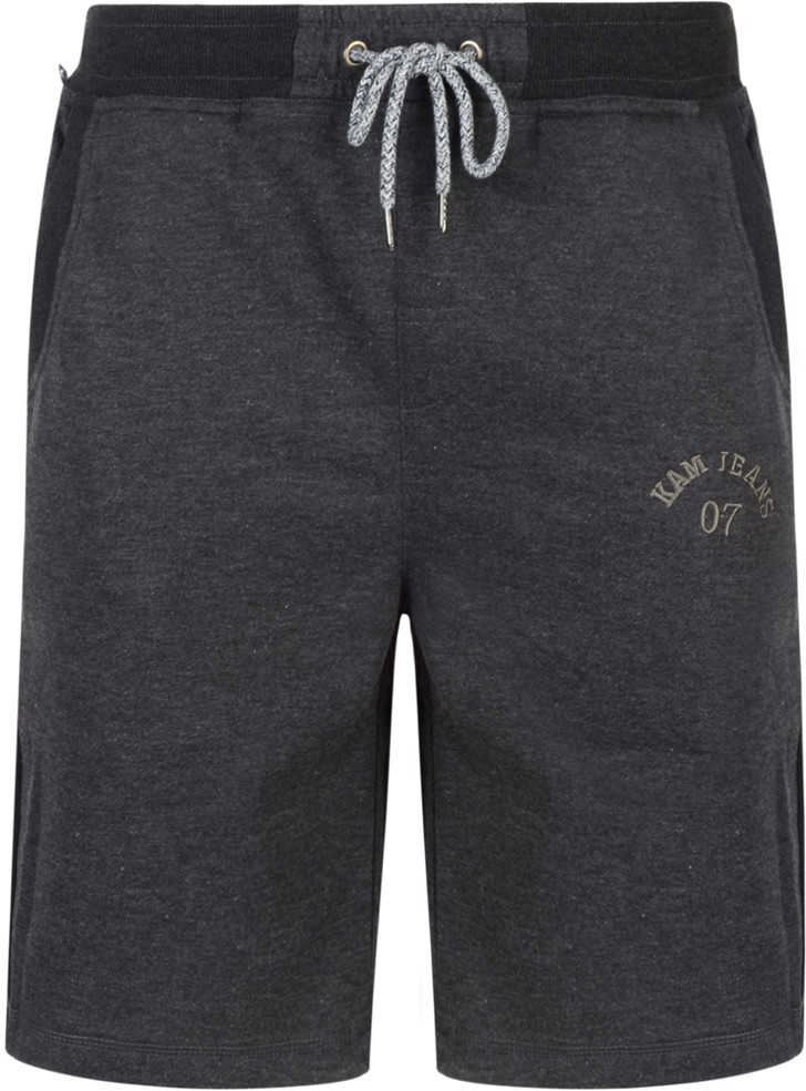 Kam Jeans Sweat Jog Shorts Charcoal - MotleyDenim.dk